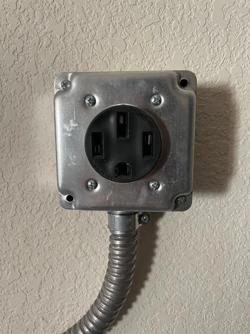 NEMA 14-50 outlet installed for Smart Home Electrical in Orange